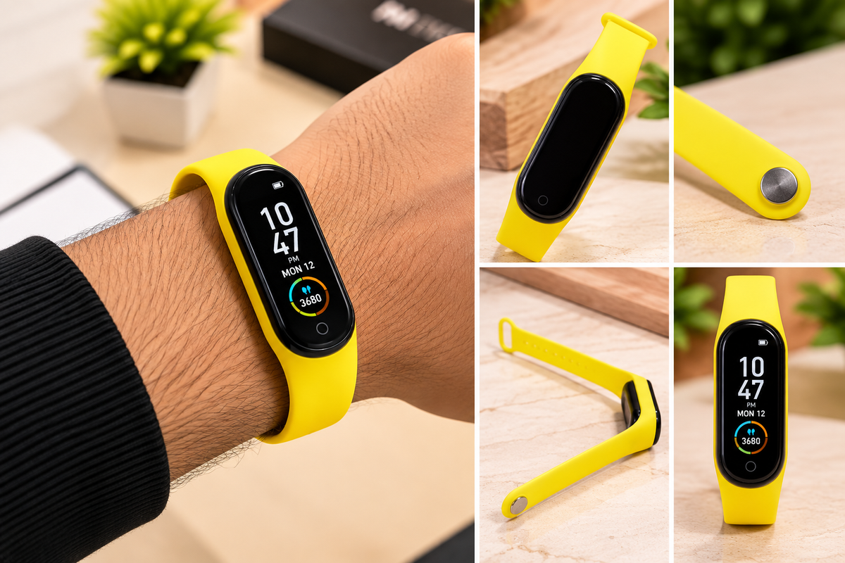 Smart Fitness Band Watch | Digital Sports Activity Tracker | Silicone Wristband