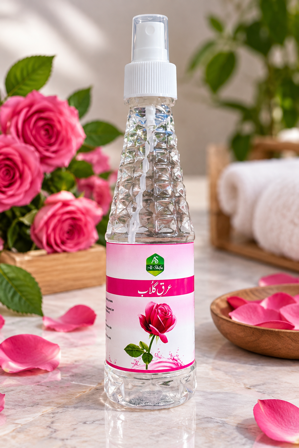 Al-Shifa Rose Water (Arq-e-Gulab) Spray – Pure & Natural Rose Water for Skin Refreshing & Glow