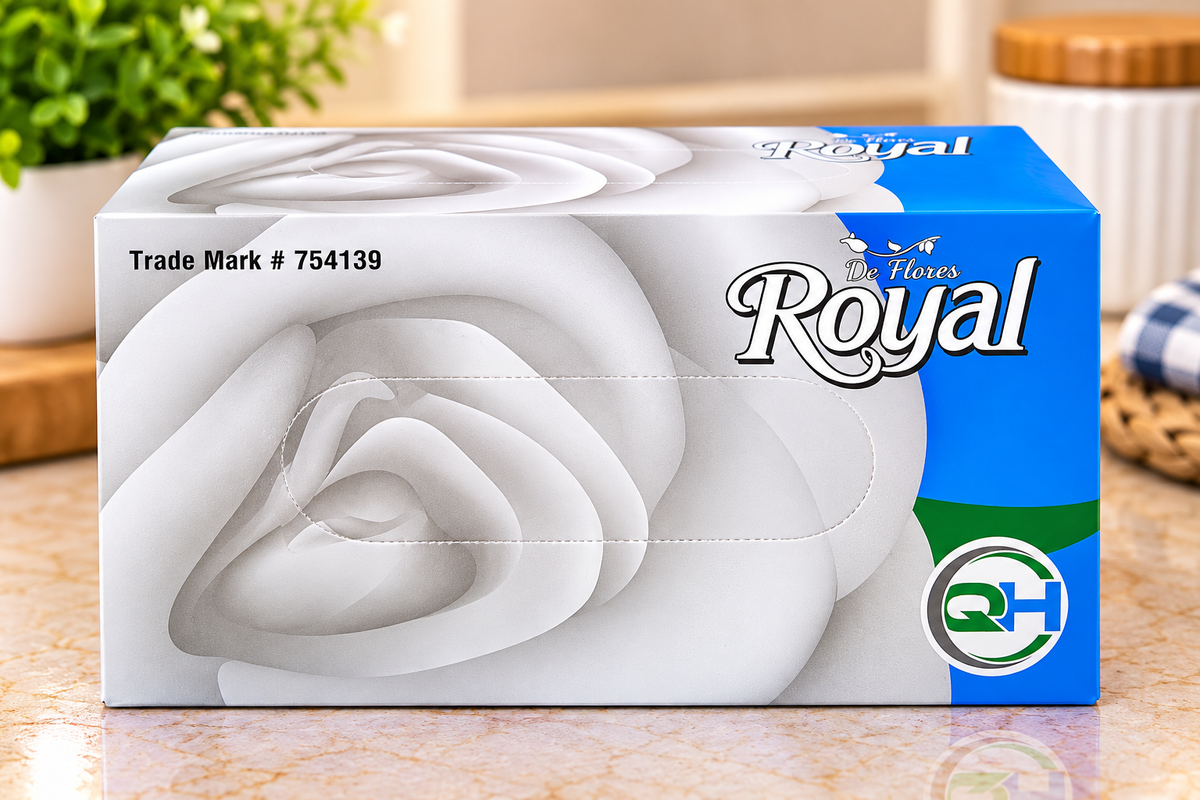 Royal De Flores Facial Tissue Box – Elegant Rose Design | Premium Tissue Holder