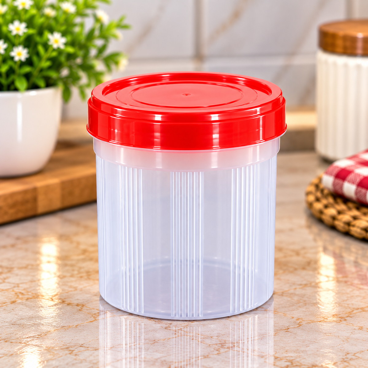 Premium Plastic Storage Containers with Airtight Lids – Pack of 3 | Kitchen & Home Storage