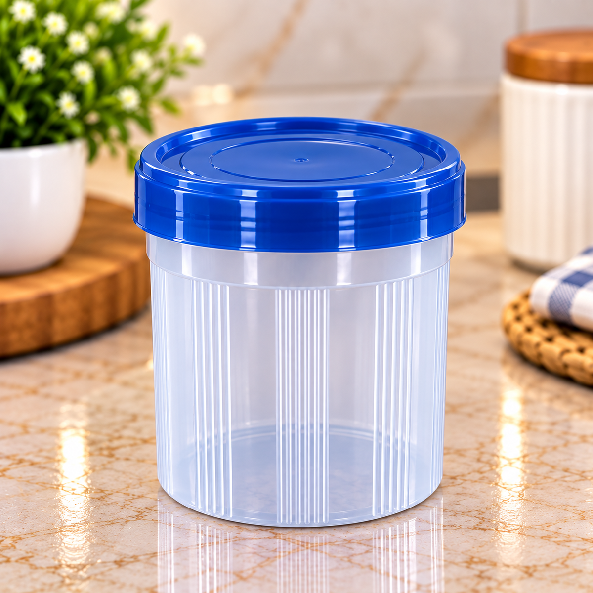 Premium Plastic Storage Containers with Airtight Lids – Pack of 3 | Kitchen & Home Storage