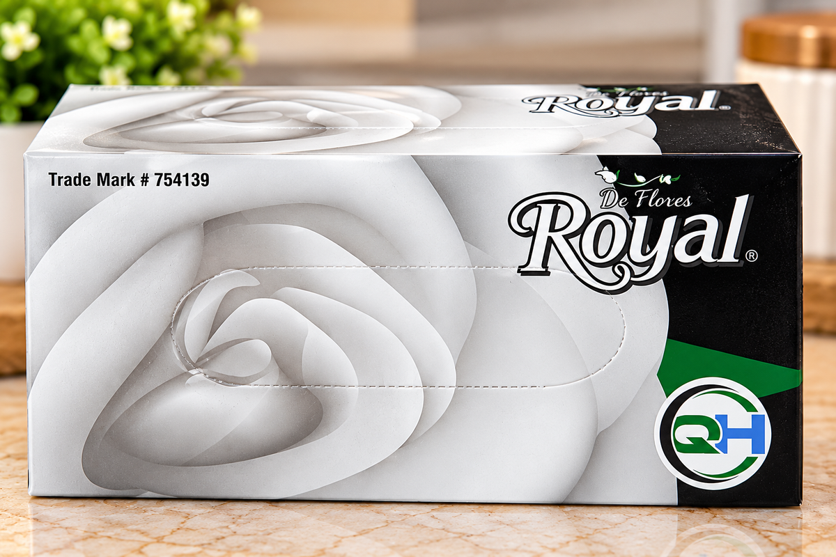 Royal De Flores Facial Tissue Box – Elegant Rose Design | Premium Tissue Holder