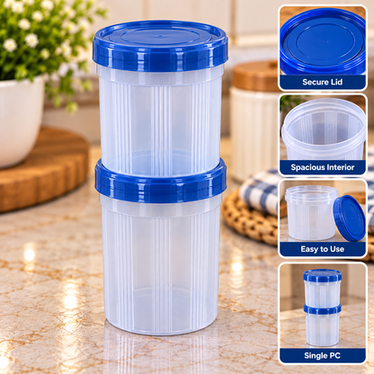 Premium Plastic Storage Containers with Airtight Lids – Pack of 3 | Kitchen & Home Storage