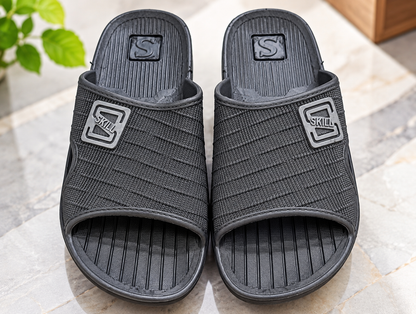 SKILL Men’s Premium Slippers | Comfortable Anti-Slip Casual Slides for Men