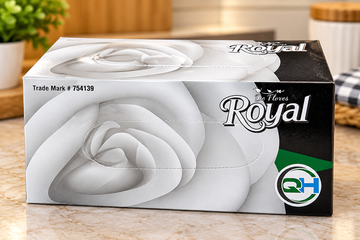 Royal De Flores Facial Tissue Box – Elegant Rose Design | Premium Tissue Holder
