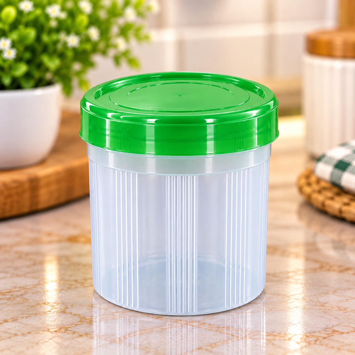 Premium Plastic Storage Containers with Airtight Lids – Pack of 3 | Kitchen & Home Storage